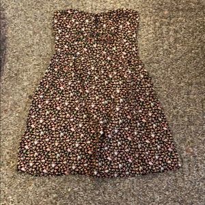 BeBop strappless dress with flowers